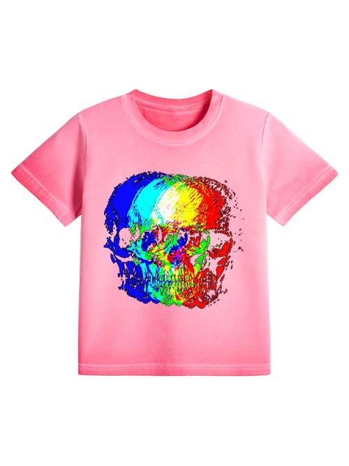 Skull Illusion Washed Slim Tshirt