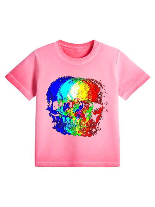 Skull Illusion Washed Slim Tshirt