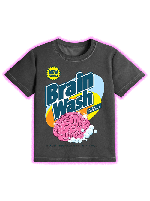 Brain Wash Washed Slim Tshirt