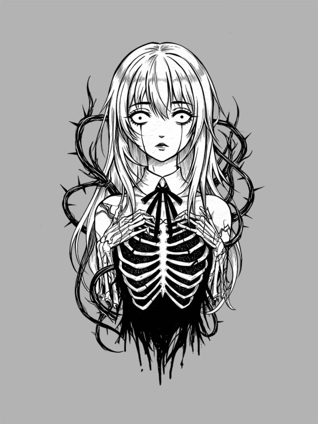 Spirit of the Skeleton Girl Washed Tshirt