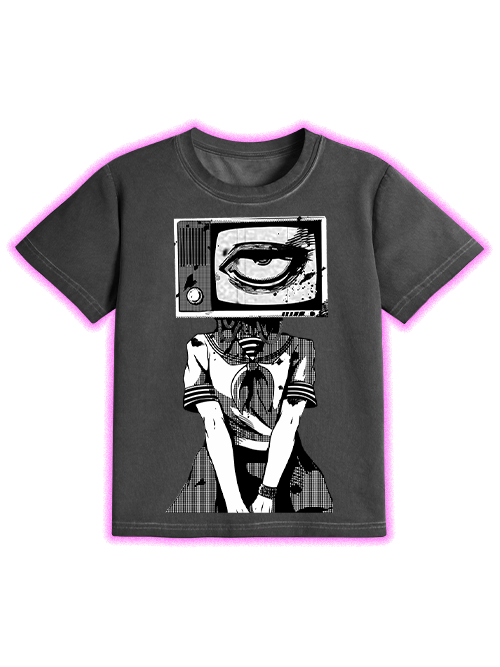 Eye On Screen Washed Slim Tshirt