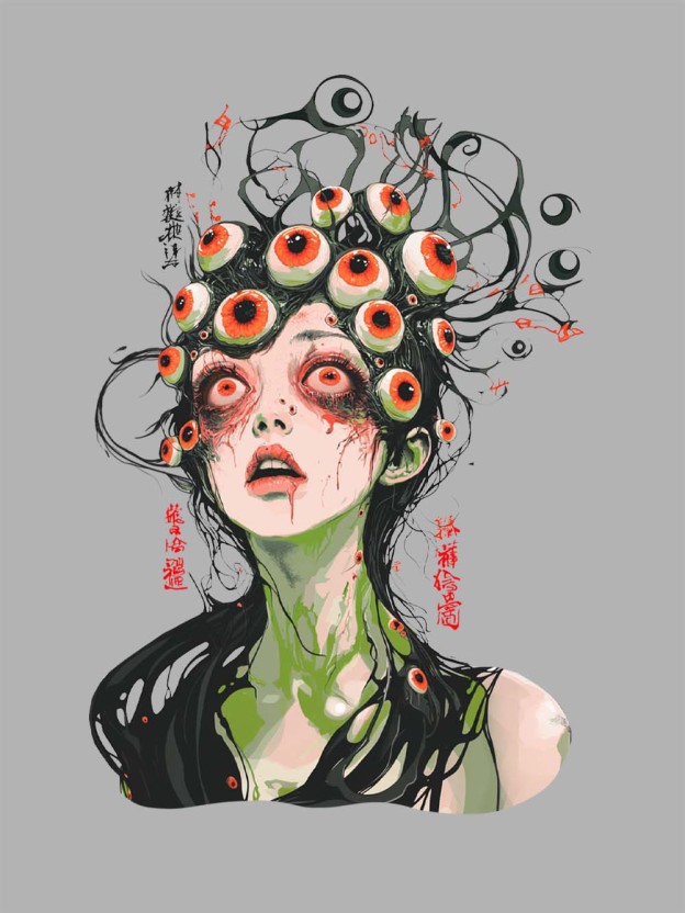 Eyeball Medusa Washed Tshirt