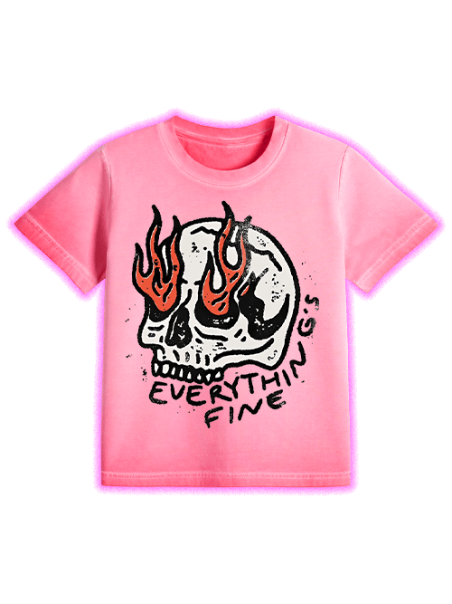 Everything's Fine Washed Slim Tshirt-ClassyOutlaw Sale