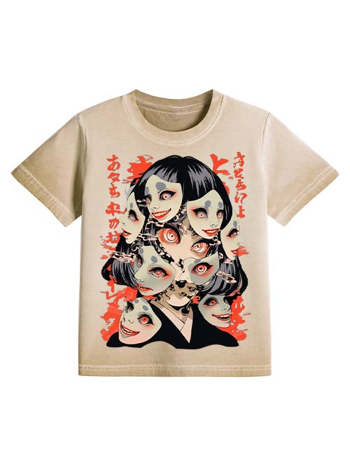 Faces Of Chaos Washed Slim Tshirt
