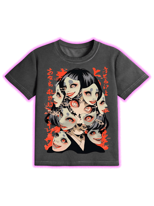 Faces Of Chaos Washed Slim Tshirt