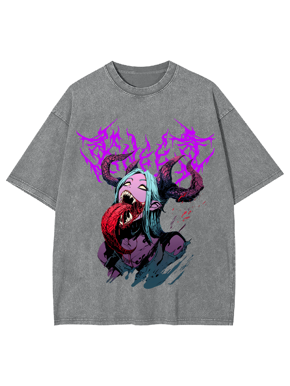 Demonic Elegance Unleashed Washed Tshirt