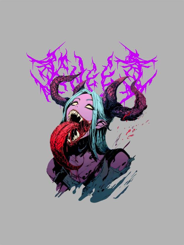 Demonic Elegance Unleashed Washed Tshirt