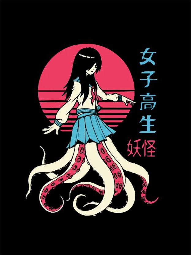 High School Monster Girl Washed Tshirt