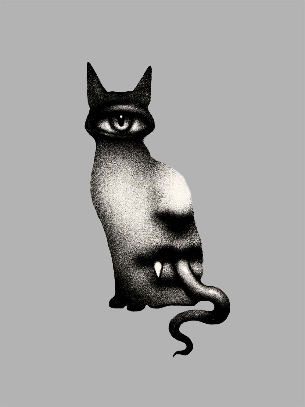 Surreal Feline Vision Washed Tshirt
