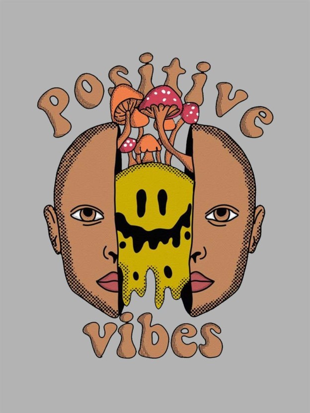 Positive Vibes Washed Tshirt