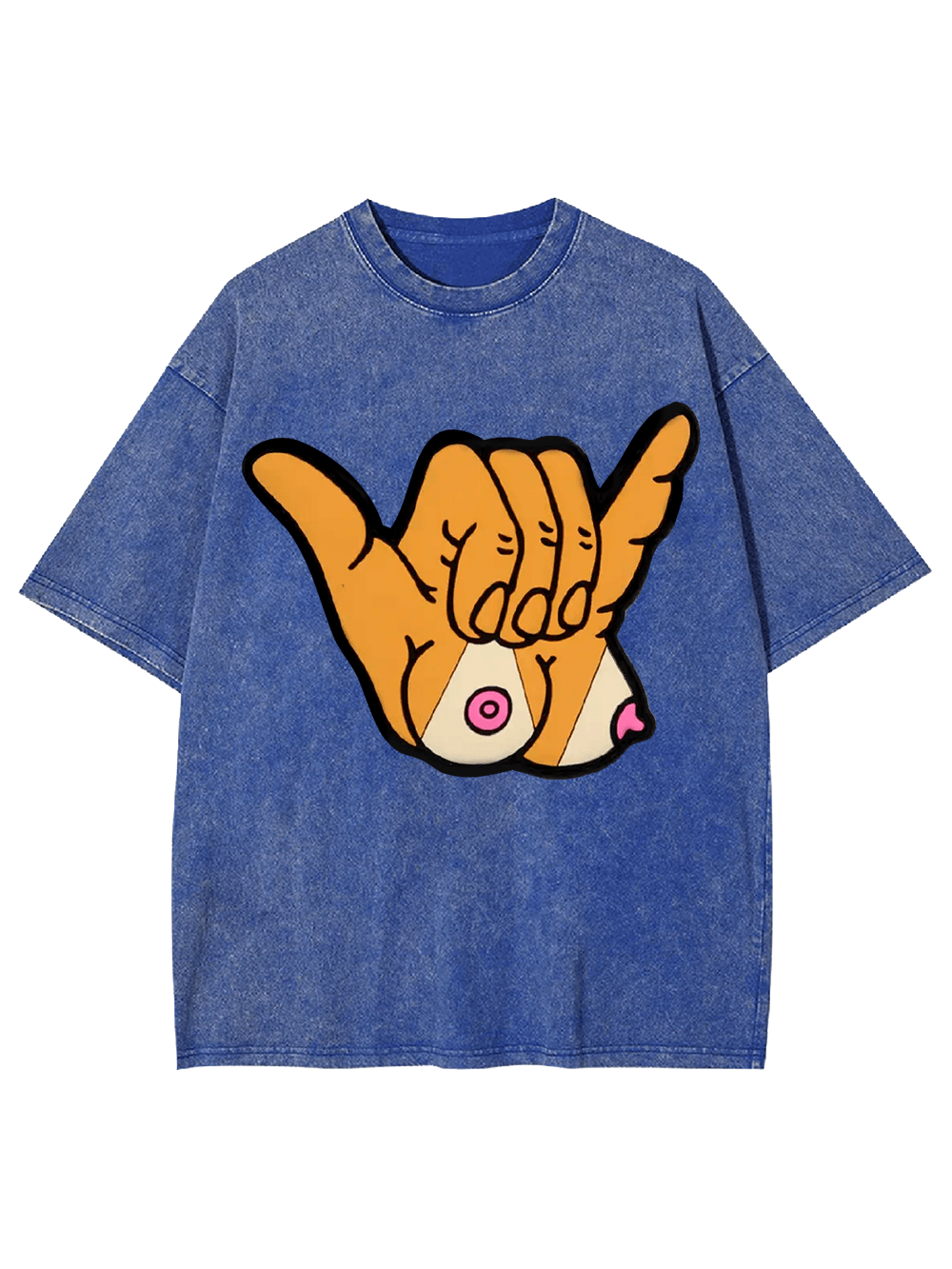 Cheeky Shaka Washed Tshirt-ClassyOutlaw Sale