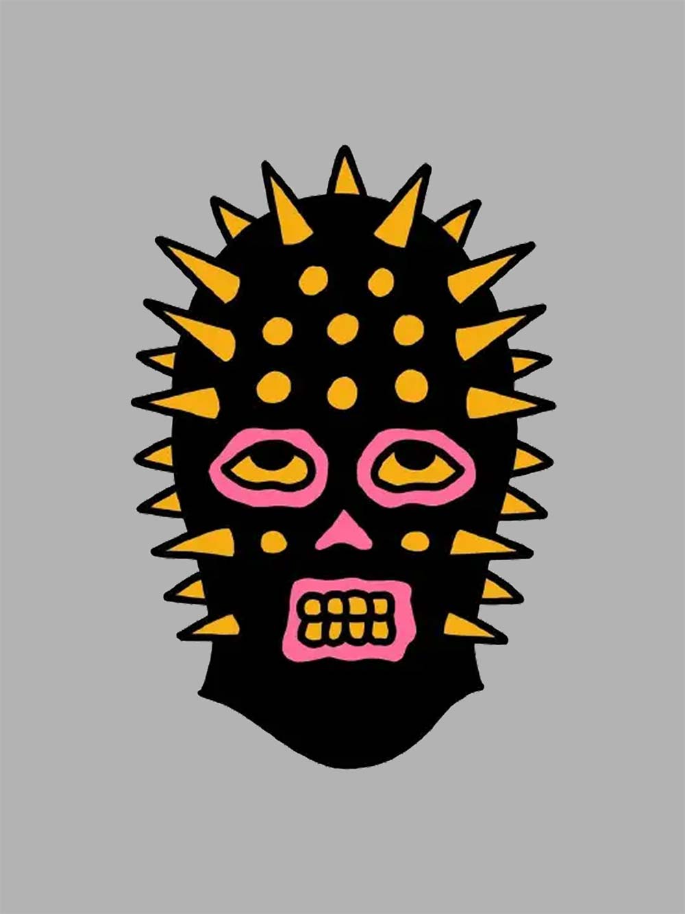 Spiked Mask Washed Tshirt