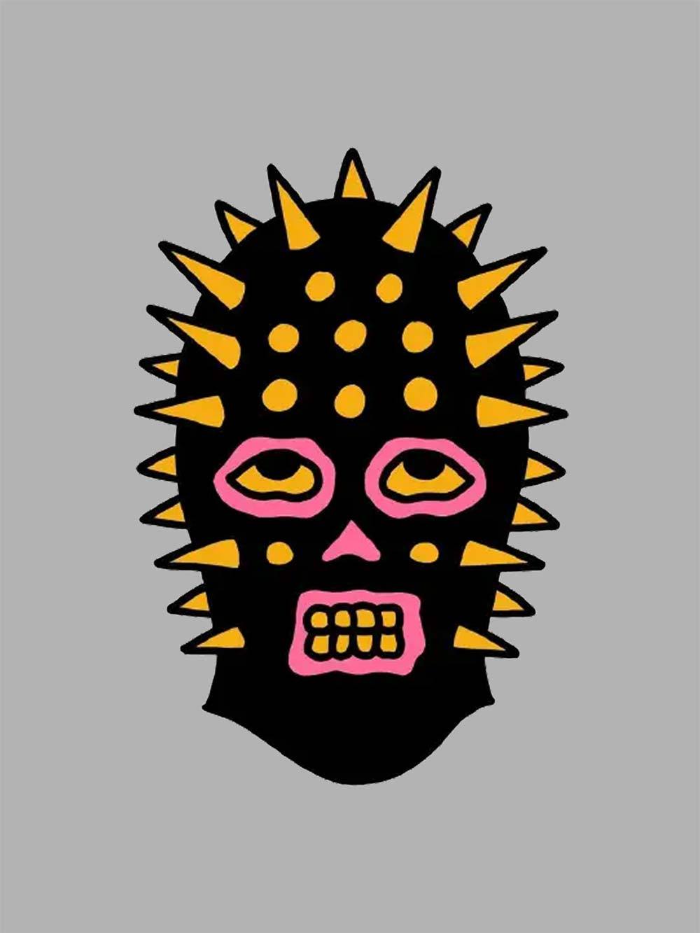 Spiked Mask Washed Tshirt