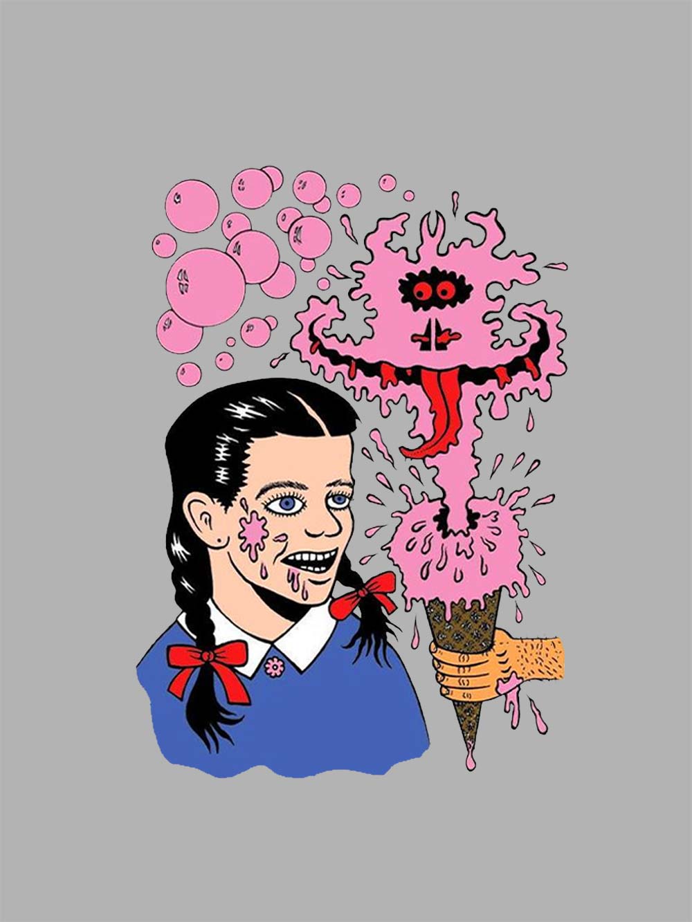 Cream Monster Outbreak Washed Tshirt