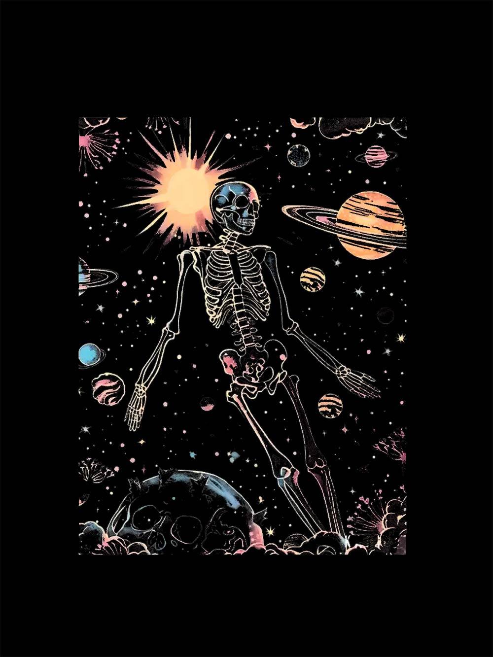 Cosmic Skeleton Washed Tshirt