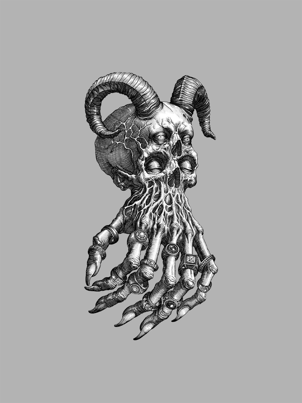 Infernal Grasp Washed Tshirt