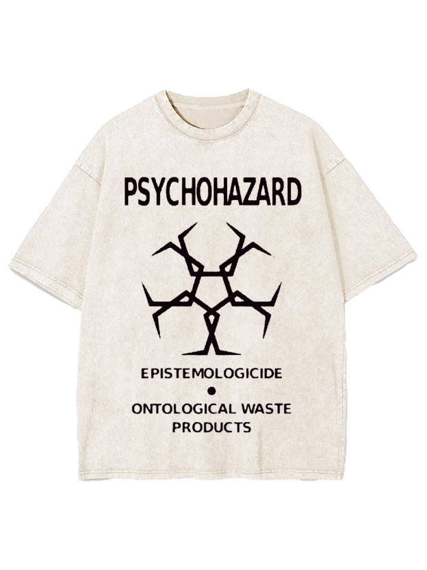 Psychohazard Warning Washed Tshirt