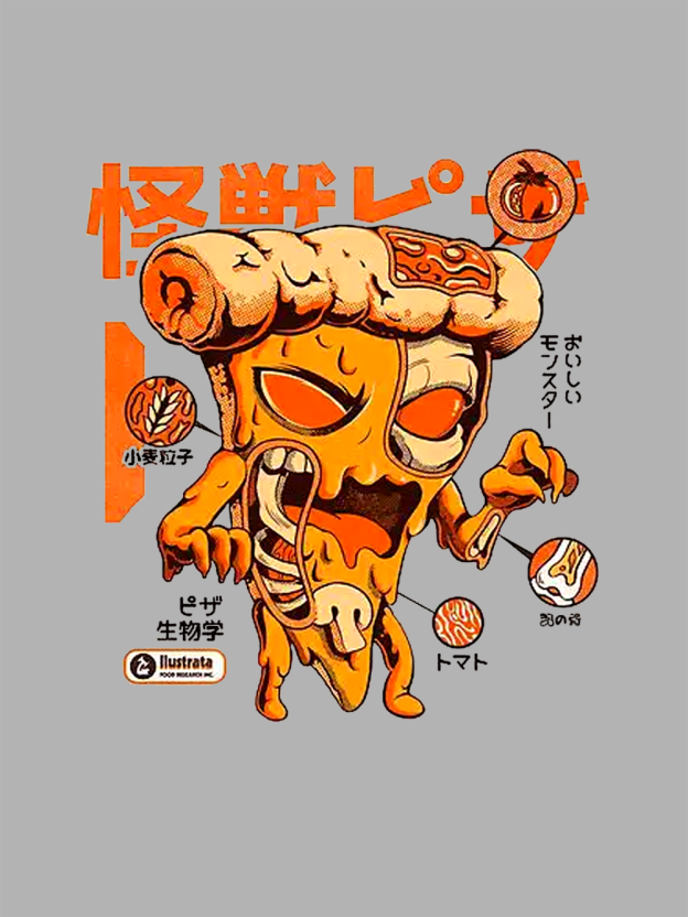 Pizza Monster Washed Tshirt