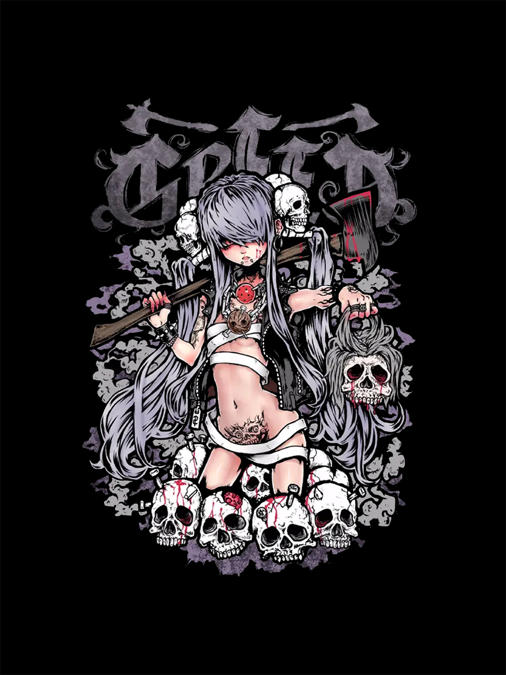 Queen of Skulls Washed Tshirt