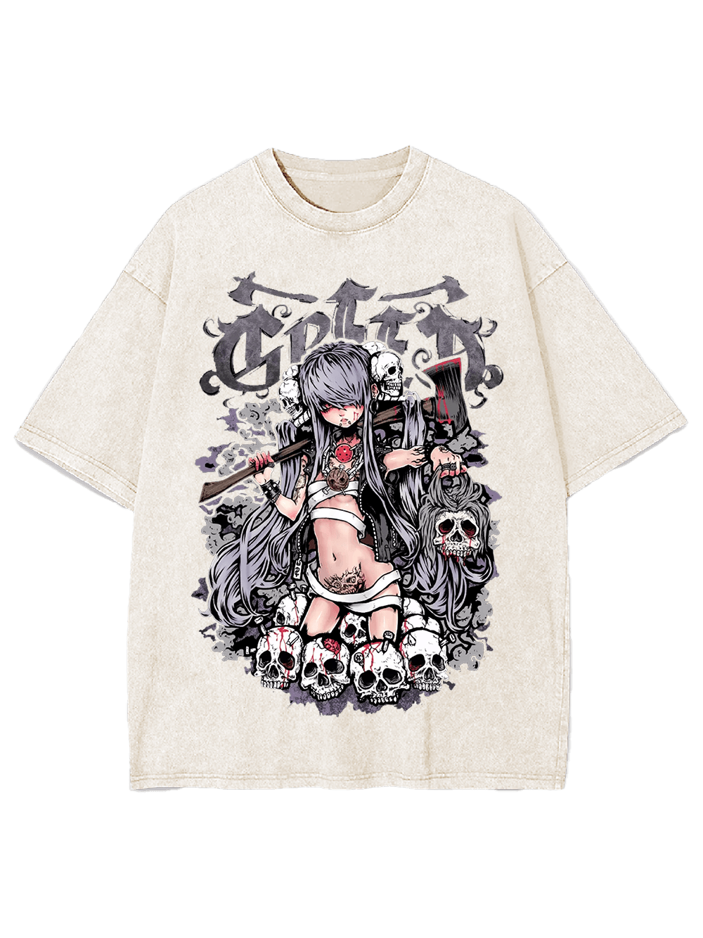 Queen of Skulls Washed Tshirt