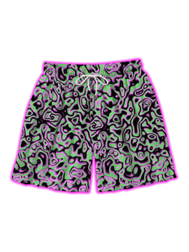 Neon Liquid All Over Print Shorts