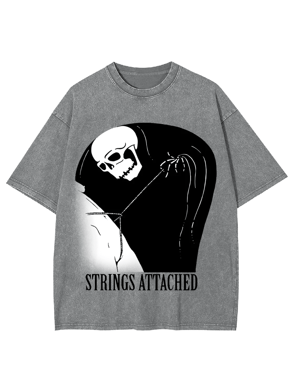 Strings Attached Washed Tshirt-ClassyOutlaw Sale