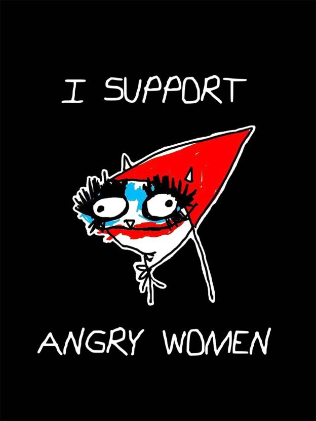 I Support Angry Women Washed Tshirt