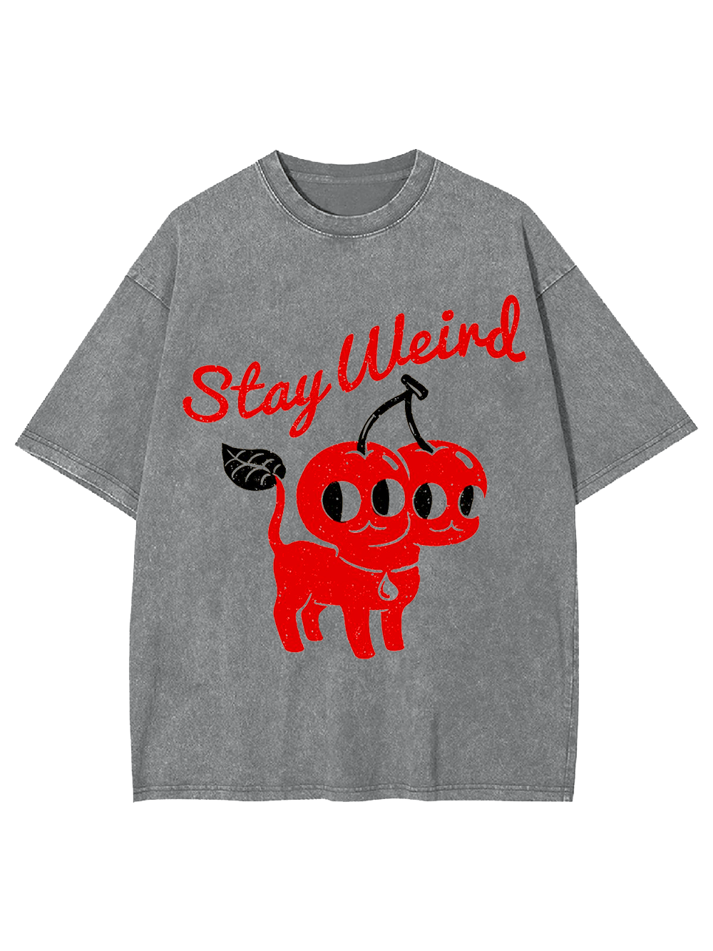 Stay Weird Washed Tshirt-ClassyOutlaw Sale