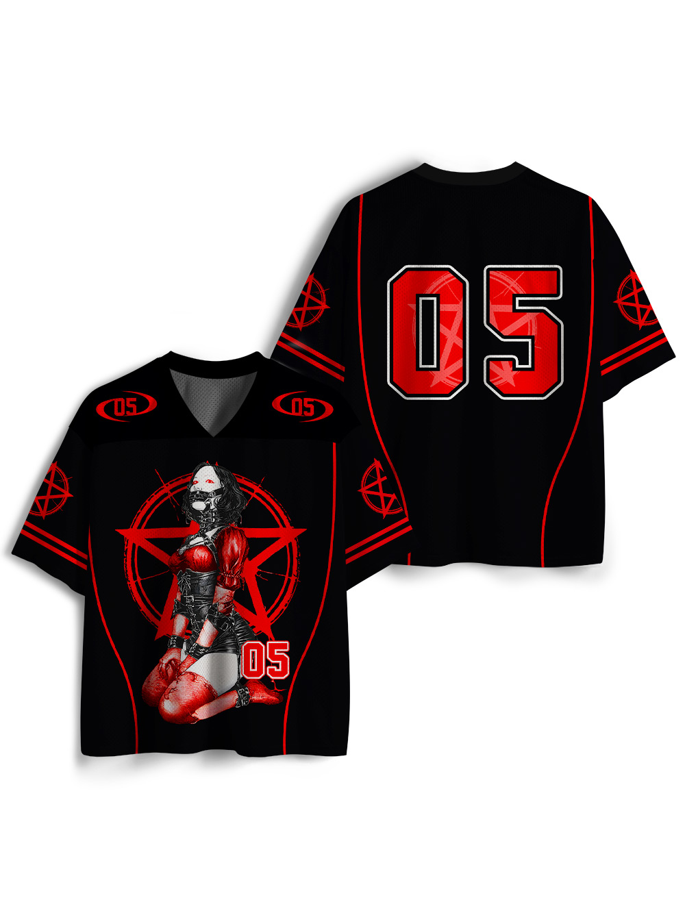 Bound in Crimson Mesh Jersey