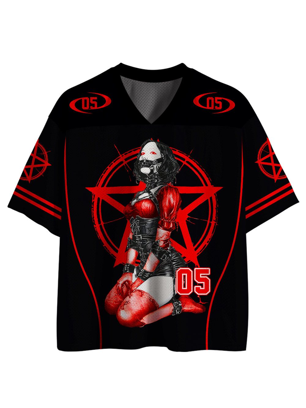 Bound in Crimson Mesh Jersey-ClassyOutlaw Sale