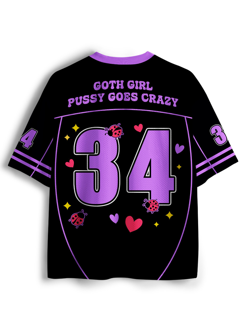 Goth Girl Pussy Goes Crazy Mesh Jersey