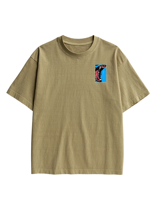 Beast Roar Double Sided Print Washed TShirt