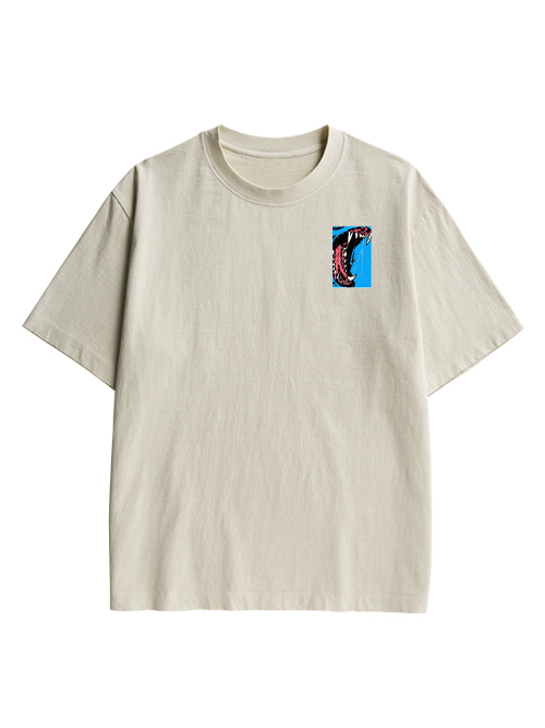 Beast Roar Double Sided Print Washed TShirt