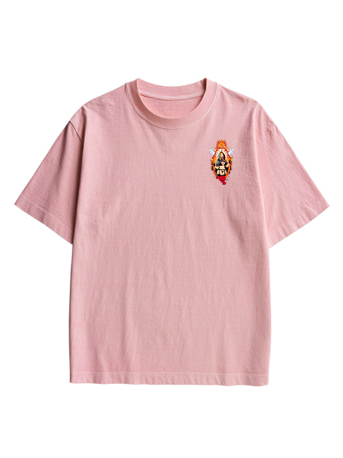 Holy Rose Rebel Double Sided Print Washed TShirt