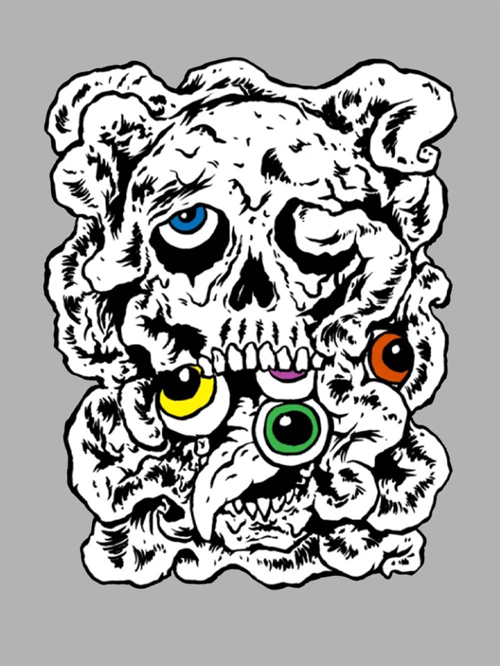 CHAOTIC SKULL WASHED TSHIRT