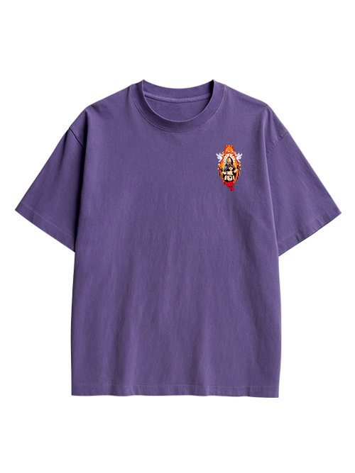 Holy Rose Rebel Double Sided Print Washed TShirt