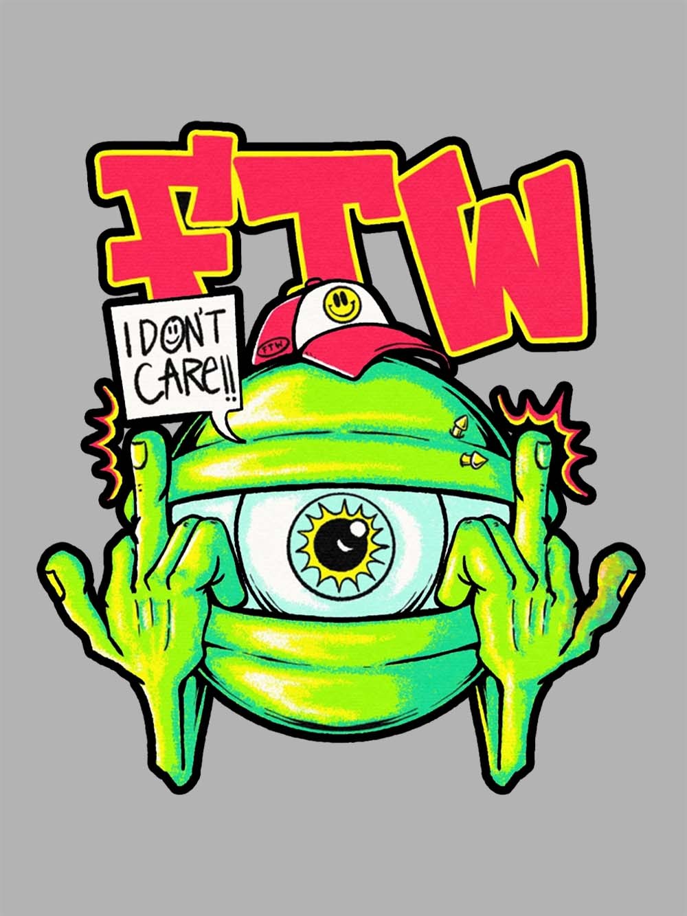 I Donlt care Washed Tshirt