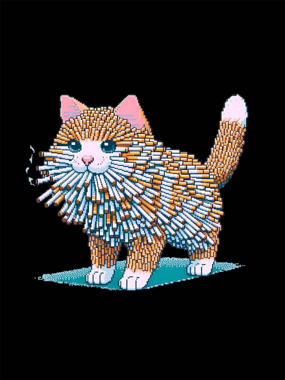 Cigarette Cat Washed Tshirt