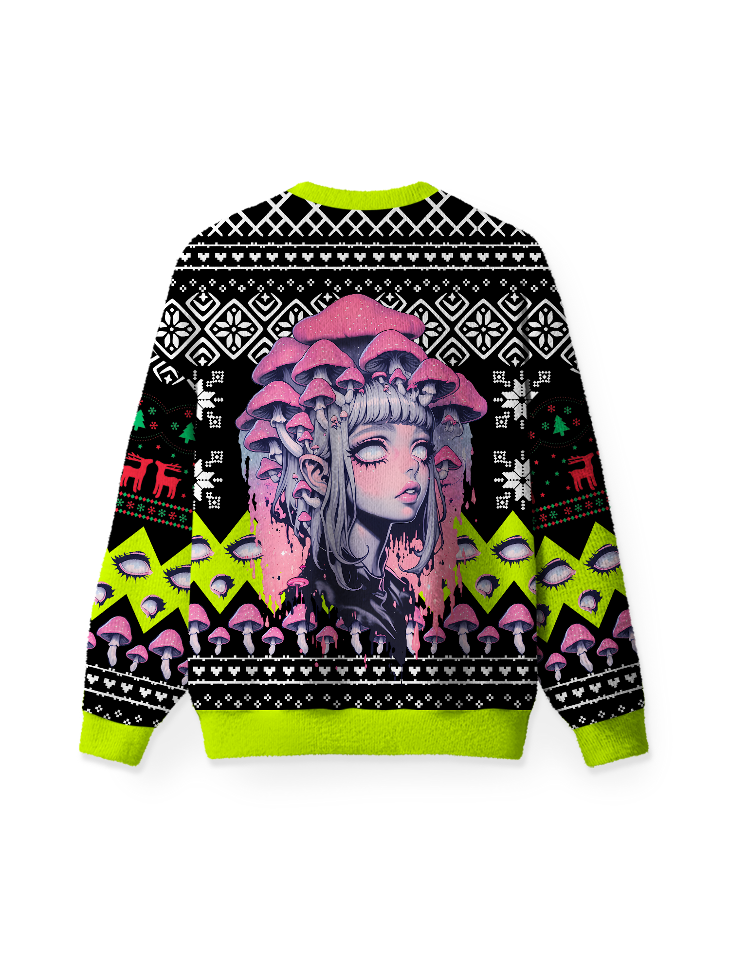 NEON SHROOM DREAM UGLY CHRISTMAS SWEATSHIRT