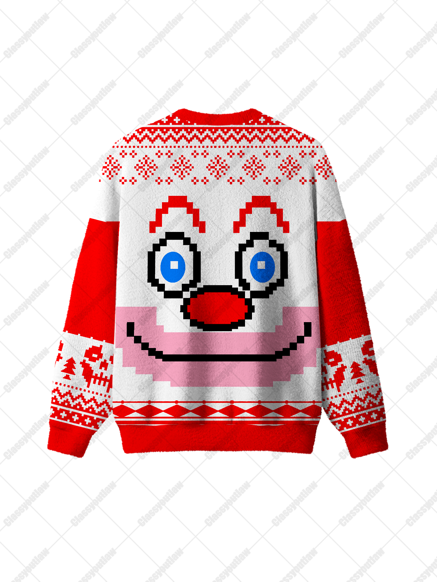 Pixel Clown UGLY CHRISTMAS SWEATSHIRT