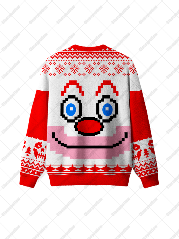 Pixel Clown UGLY CHRISTMAS SWEATSHIRT