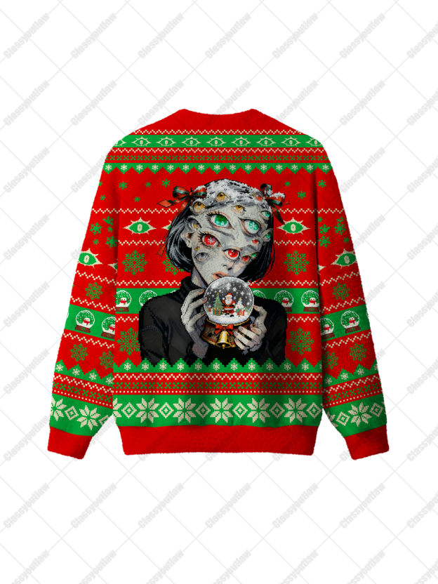 Crystal Ball Girl UGLY CHRISTMAS SWEATSHIRT
