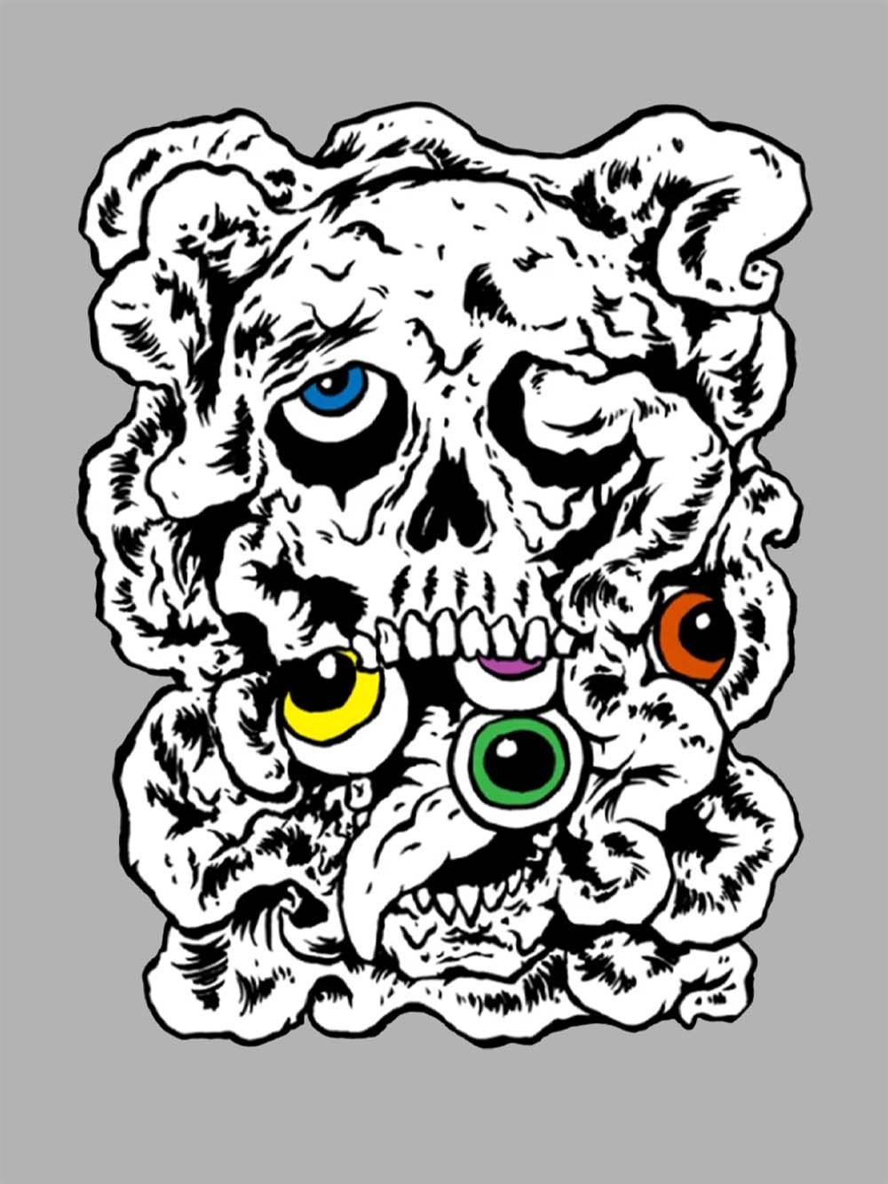 CHAOTIC SKULL WASHED TSHIRT
