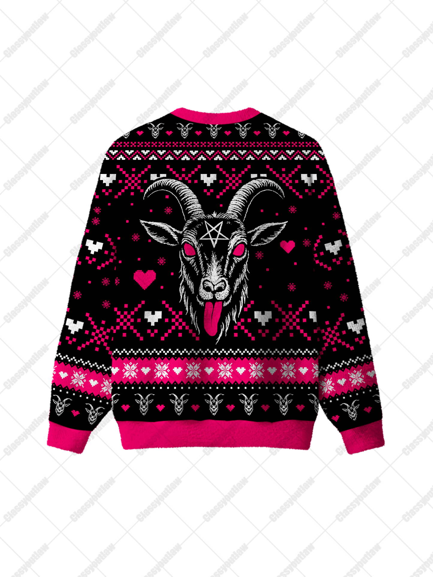 Dark Goat Demon UGLY CHRISTMAS SWEATSHIRT
