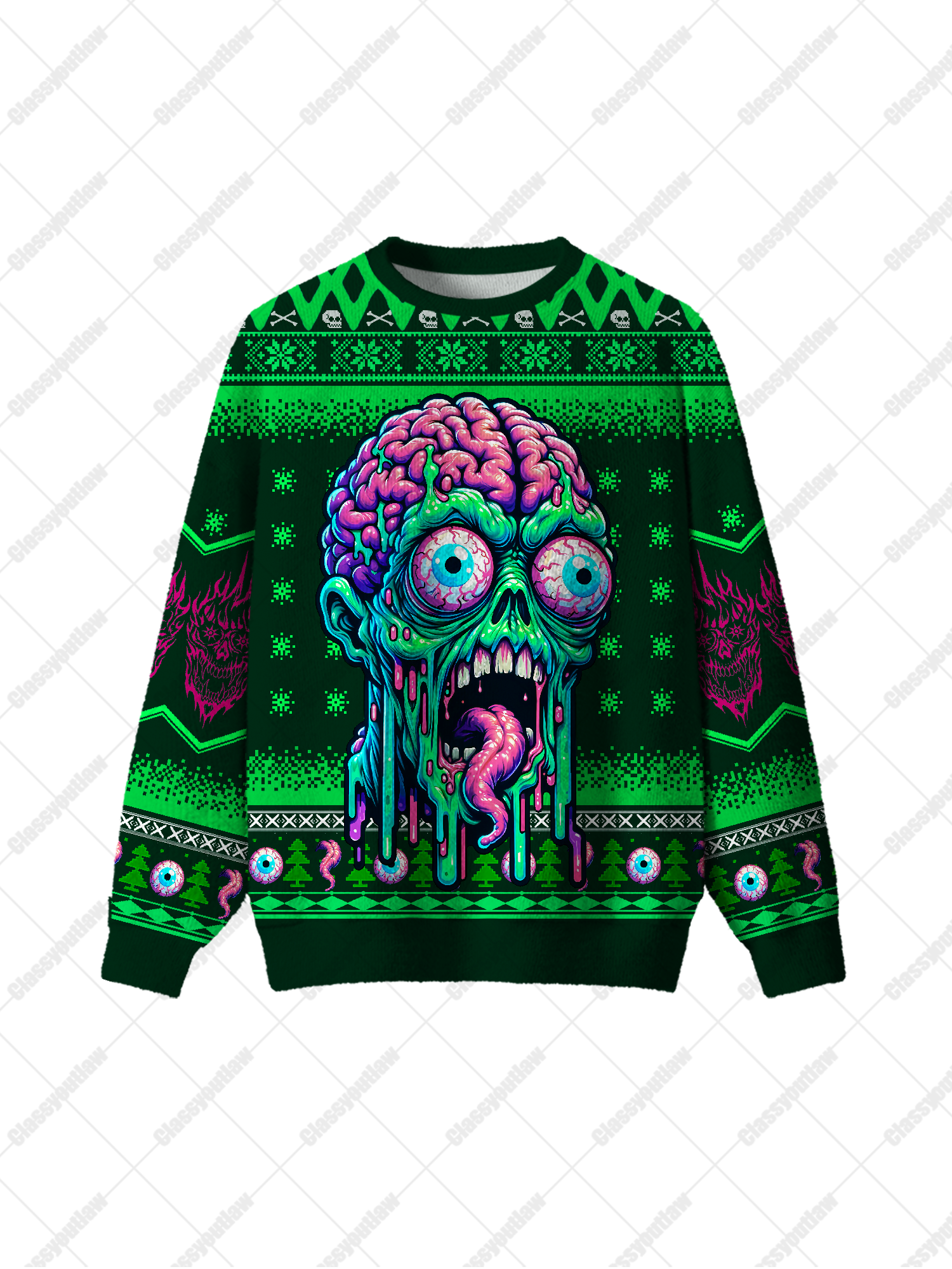 Brain Melt  UGLY CHRISTMAS SWEATSHIRT