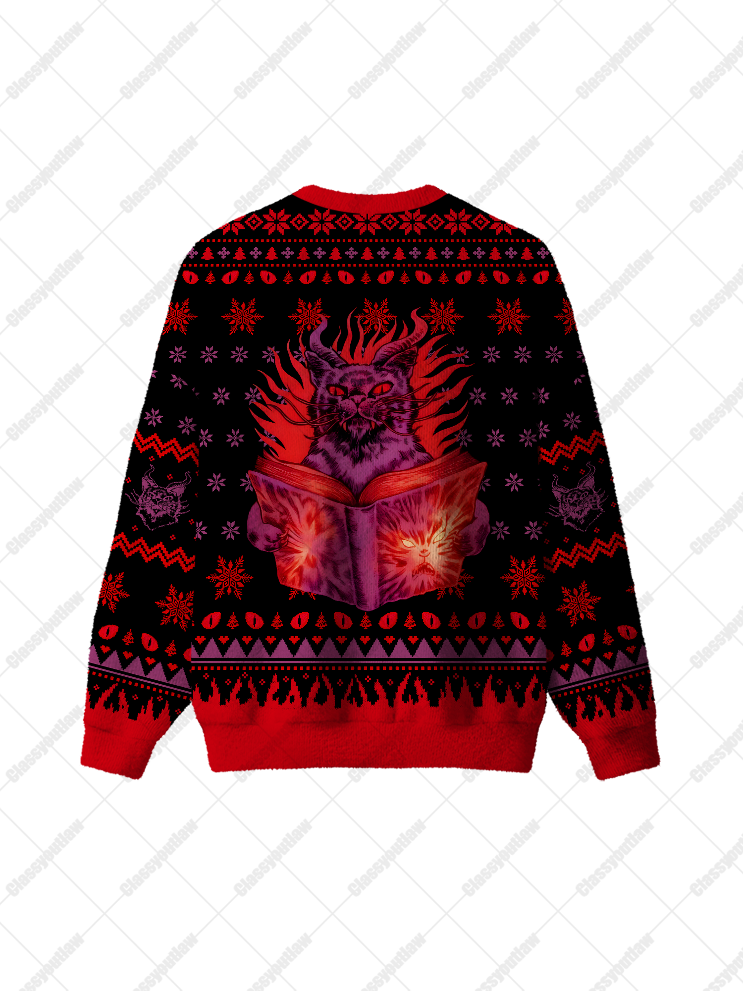 Witchy Cat UGLY CHRISTMAS SWEATSHIRT