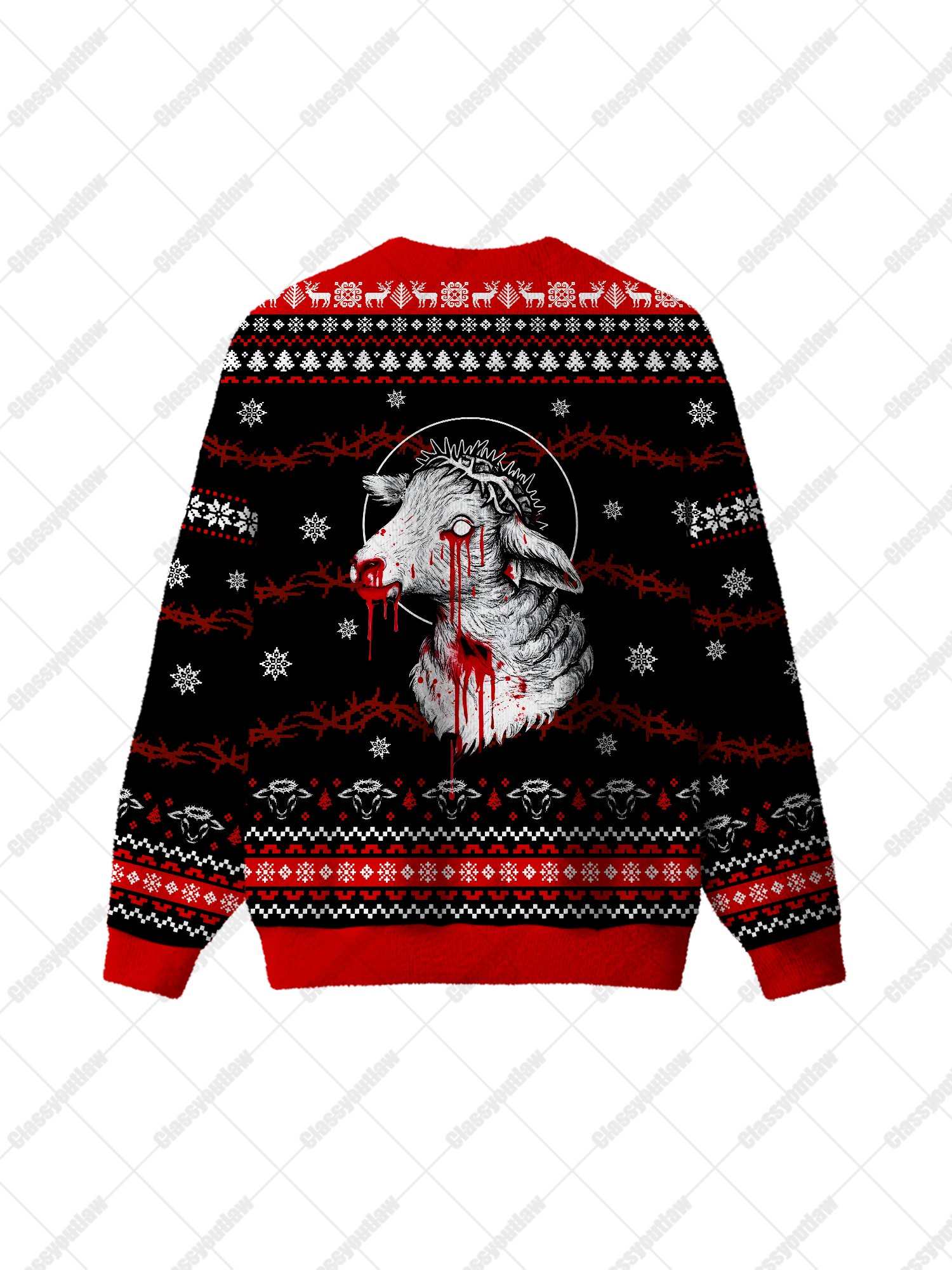 Bloody Lamb UGLY CHRISTMAS SWEATSHIRT