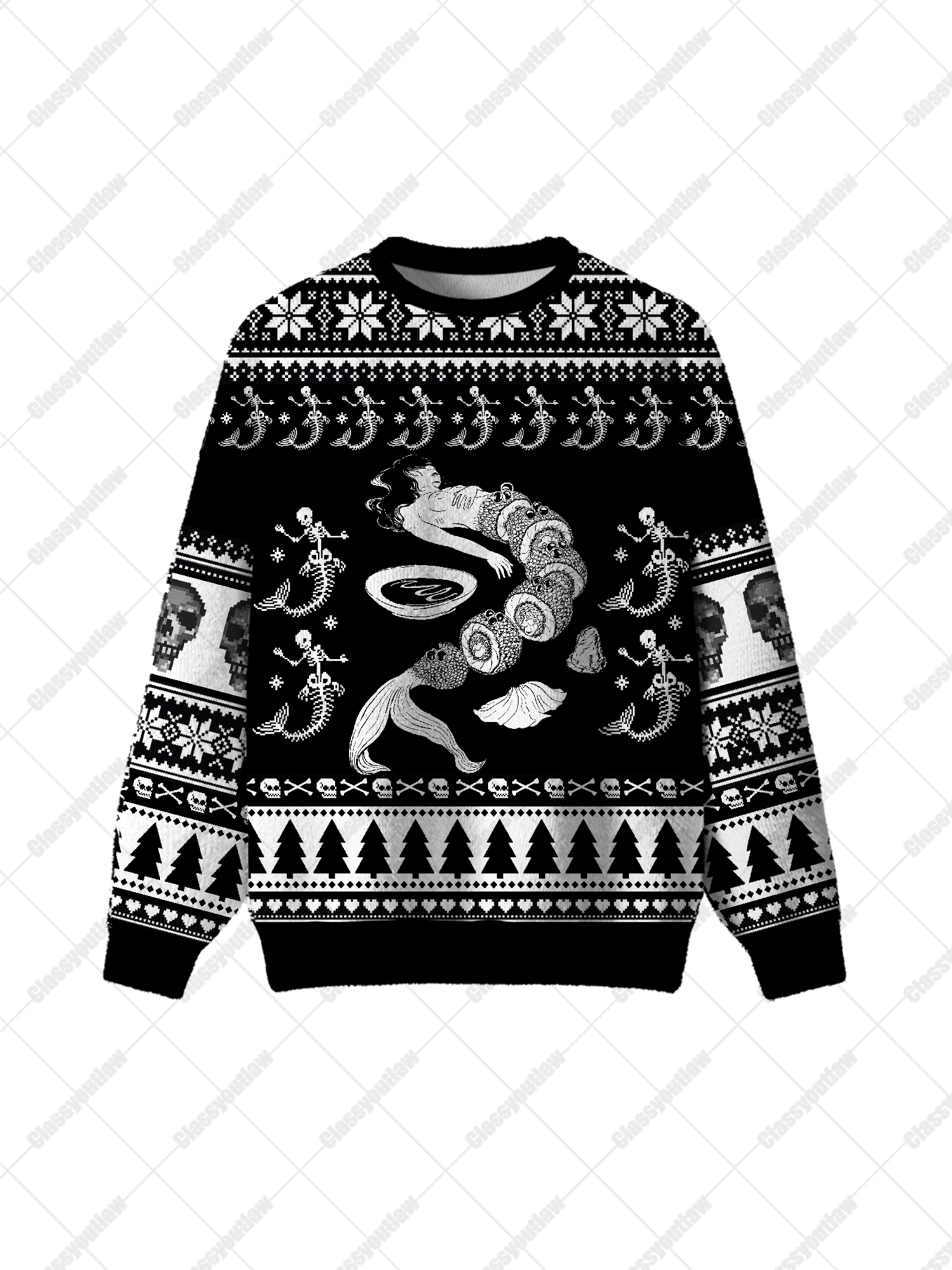 Deep Sea Mermaid UGLY CHRISTMAS SWEATSHIRT