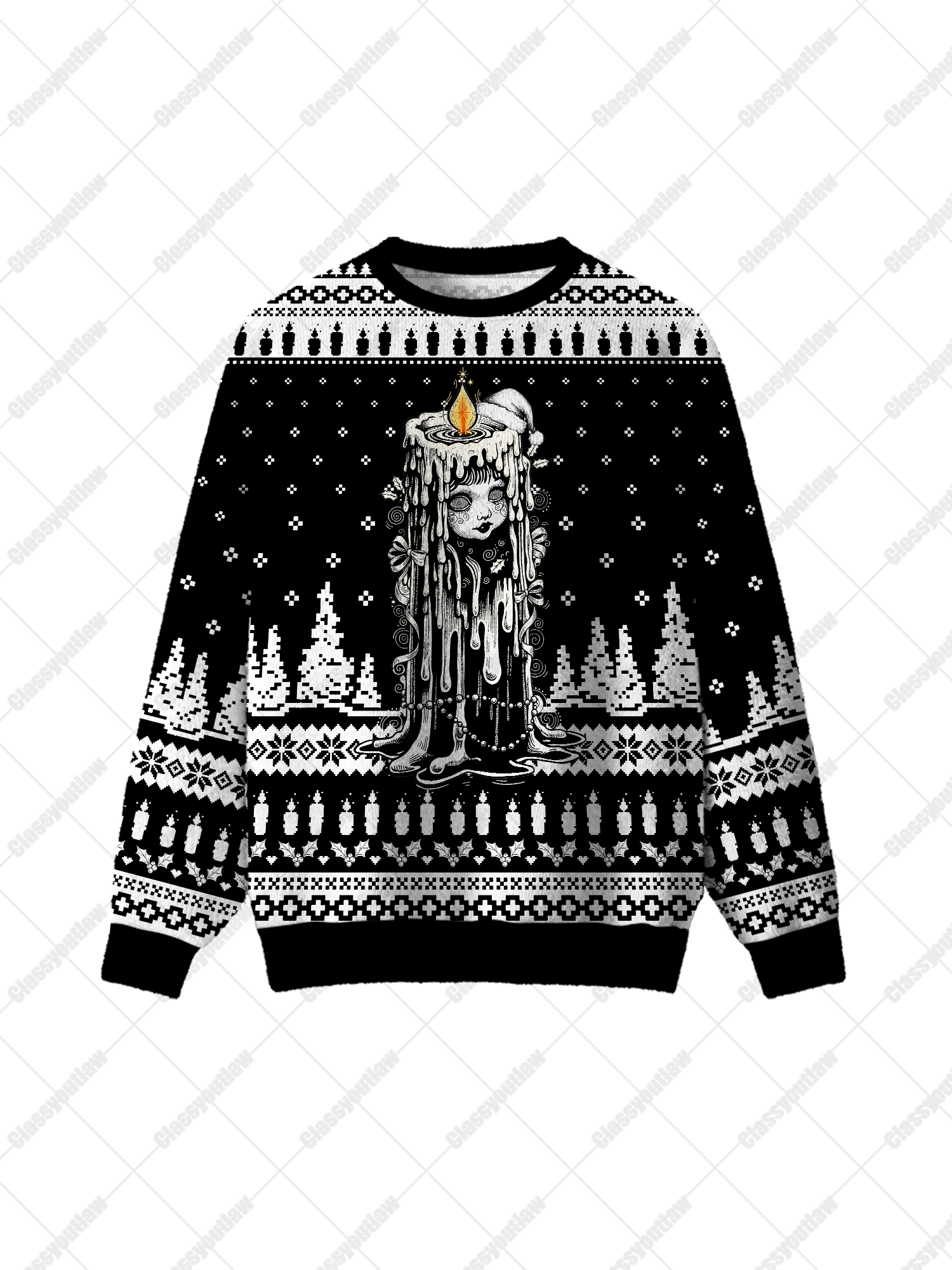 Candle Man UGLY CHRISTMAS SWEATSHIRT-ClassyOutlaw Sale