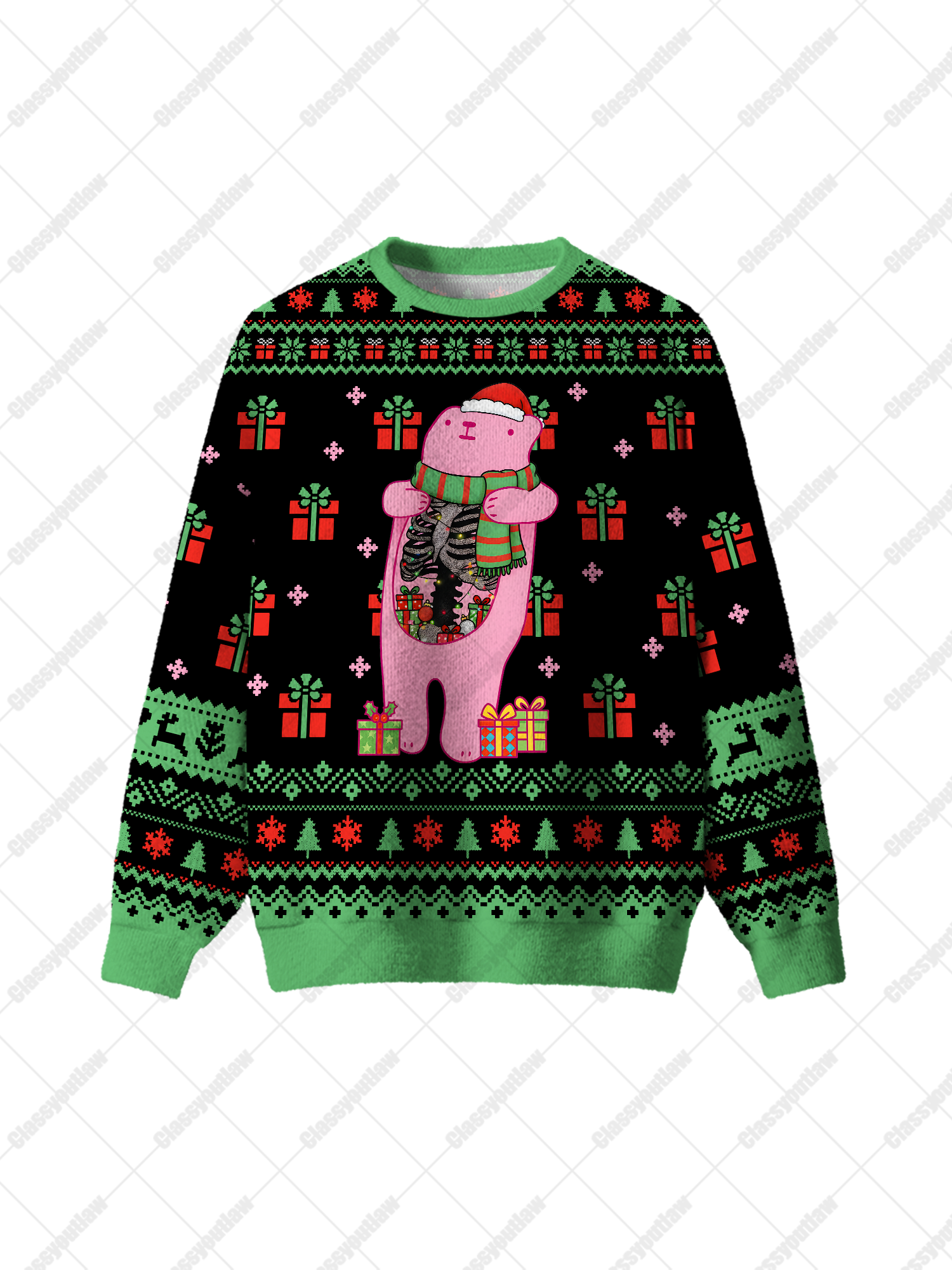 Weird Little Bear UGLY CHRISTMAS SWEATSHIRT-ClassyOutlaw Sale
